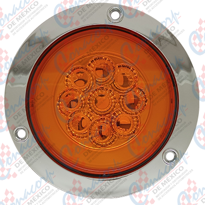 Plafón LED/GLO de 4" con 4 Funciones (Alta, Baja, Aro GLO y Estrobo)